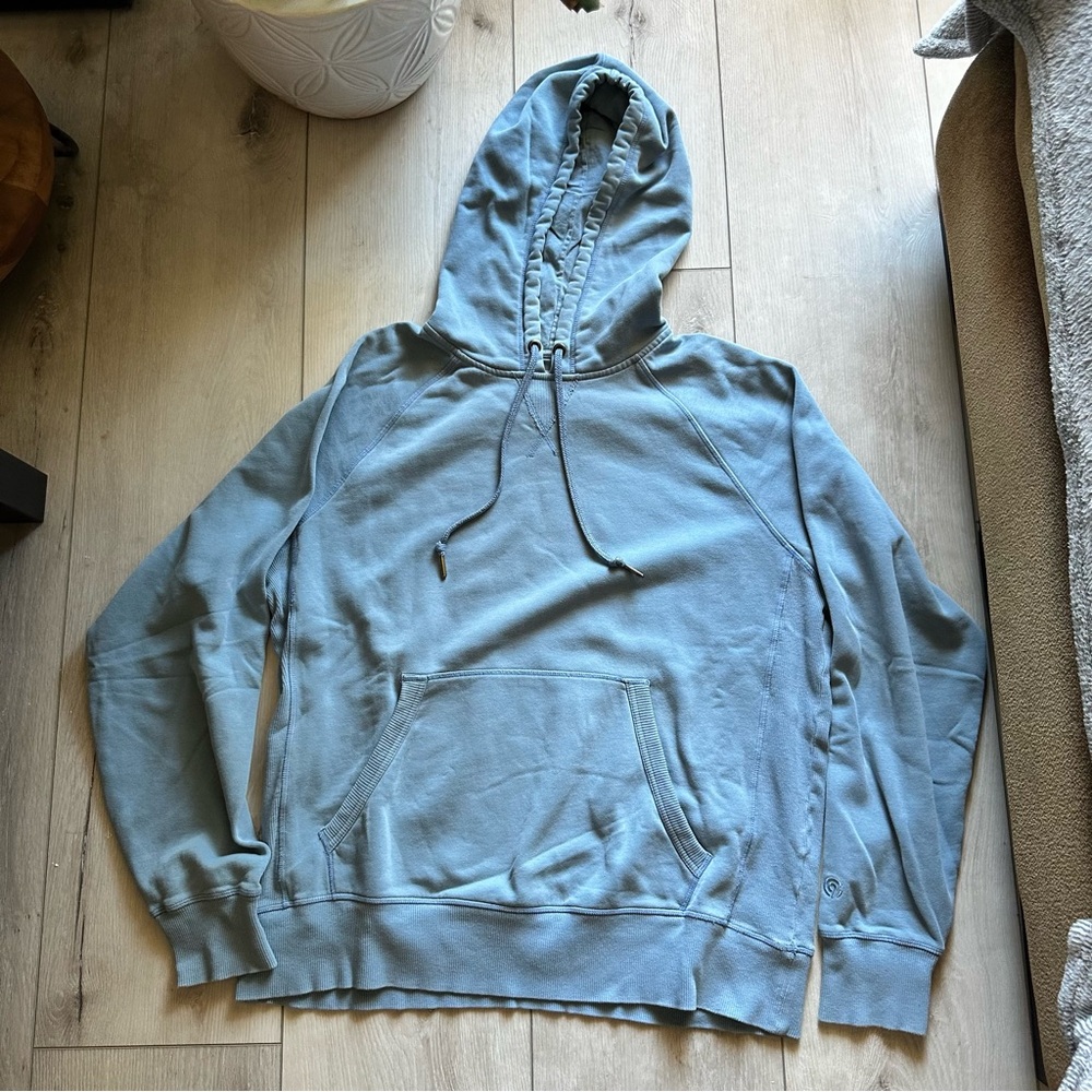 Champion Reverse Weave Hoodie Light Blue Size Large